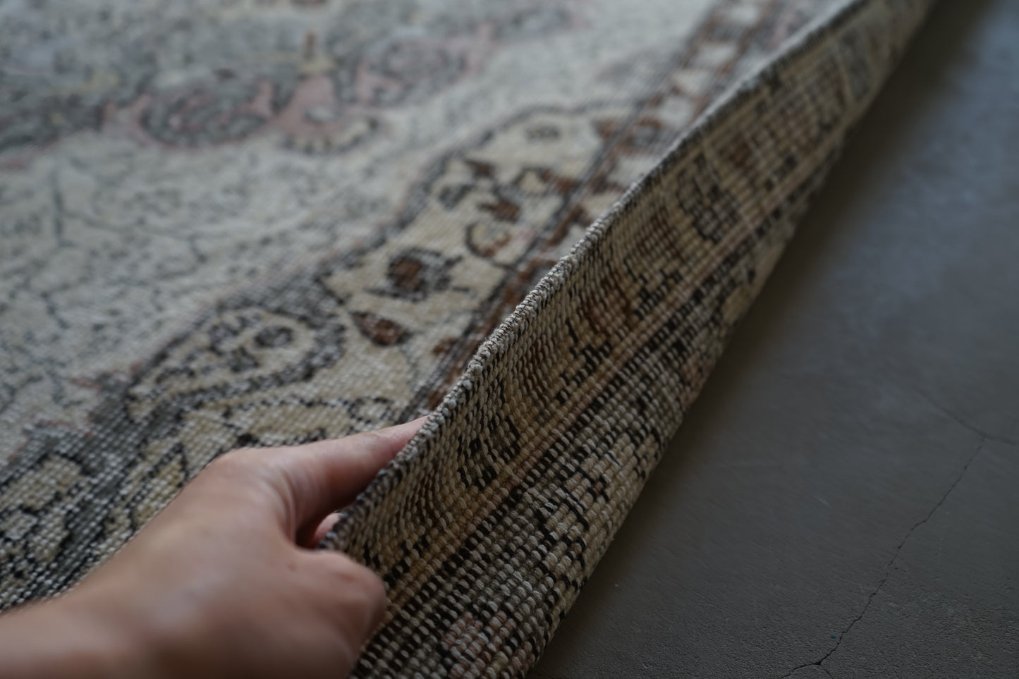 TURKEY OLD ISPARTA MOSS GREY 1970年代 251 × 146 cm No.TR25214