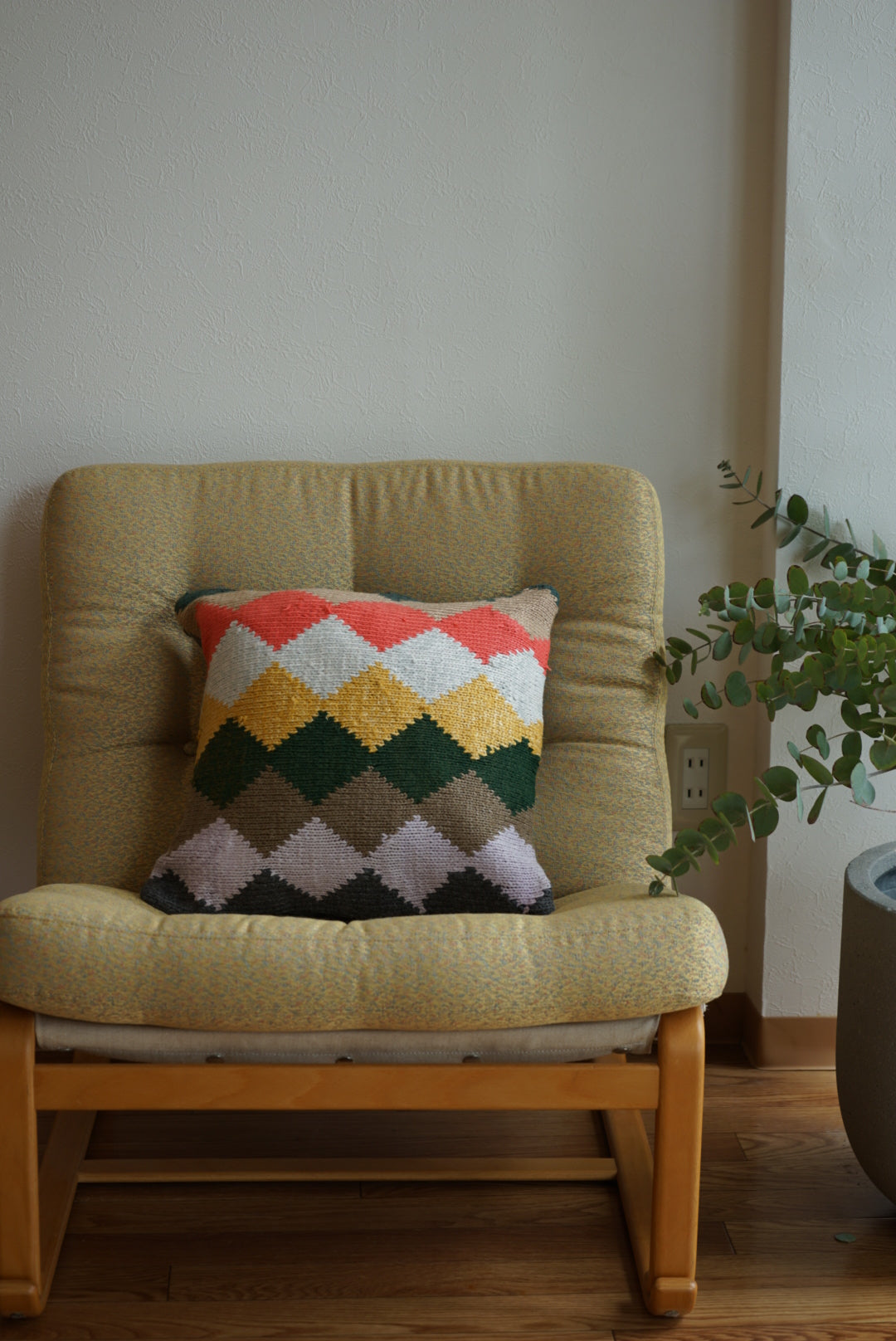 Türkiye Old Kilim Cushion Cover Colorful Diamond 41 × 40 cm No.TR25438