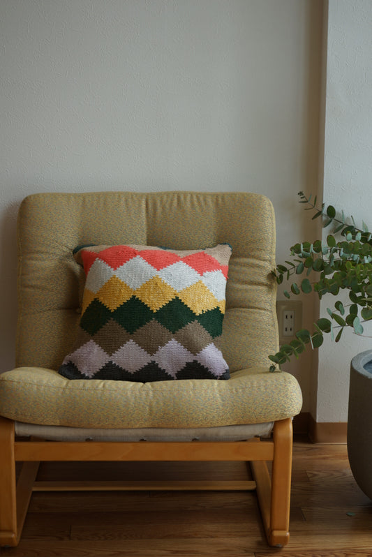 Türkiye Old Kilim Cushion Cover Colorful Diamond 41 × 40 cm No.TR25438