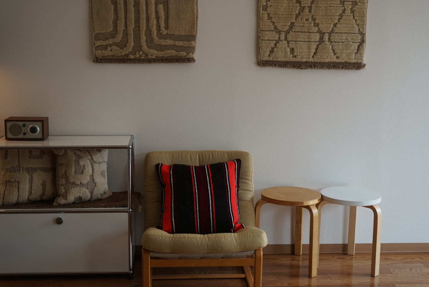 Türkiye Old Kilim Cushion Cover Black , Red 52 × 51 cm No.TR25433