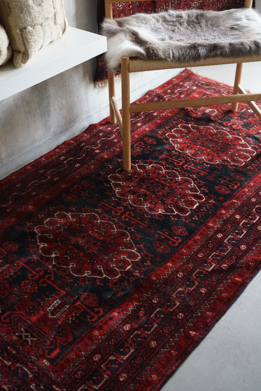 Afghanistan Old Turkmen Rich Black 1960年代 180 × 100 cm No.AF2519