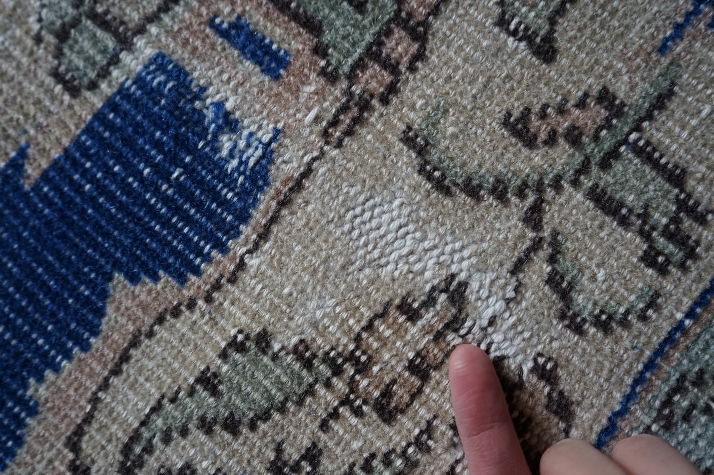 TURKEY OLD ISPARTA BLUE 1970年代 236 × 163 cm No.TR25205