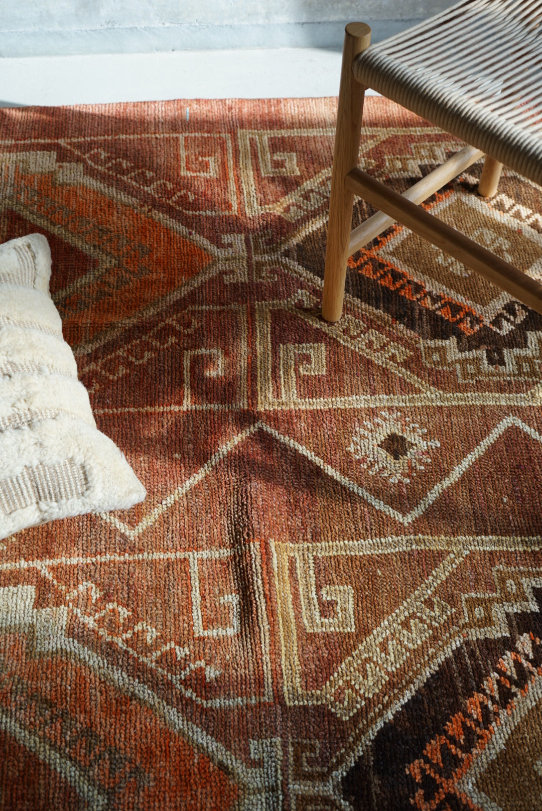 TURKEY VINTAGE ANATORIA BROWN 1980年代 256 × 155 cm No.TR25157