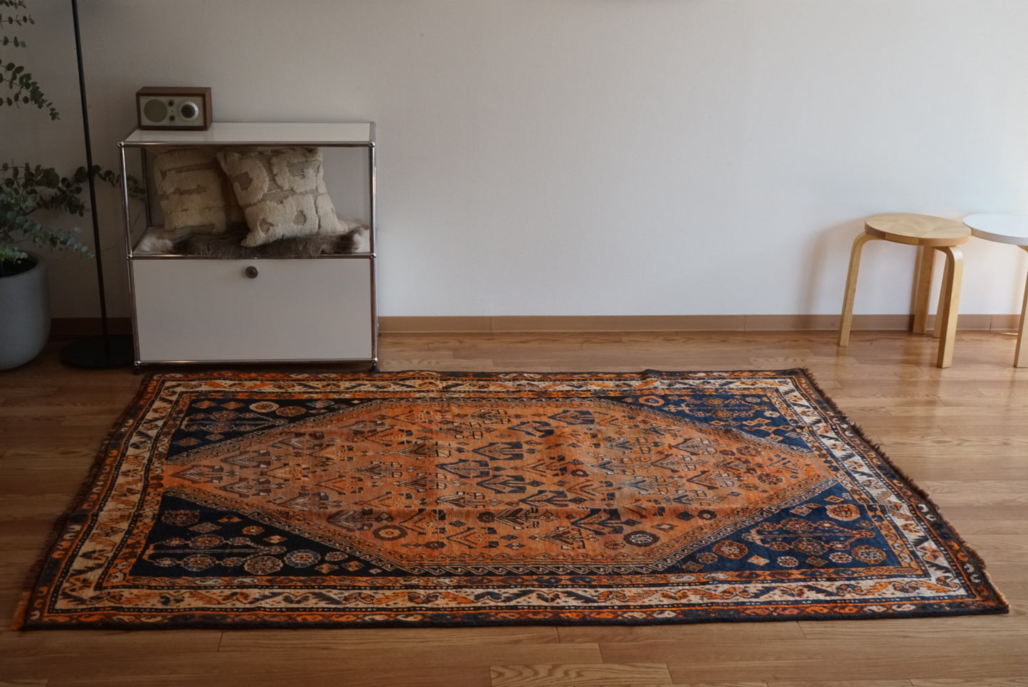 店頭販売 IRAN ANTIQUE SHIRAZ QASHQAI BASSERI 1870年代 217 × 150 cm