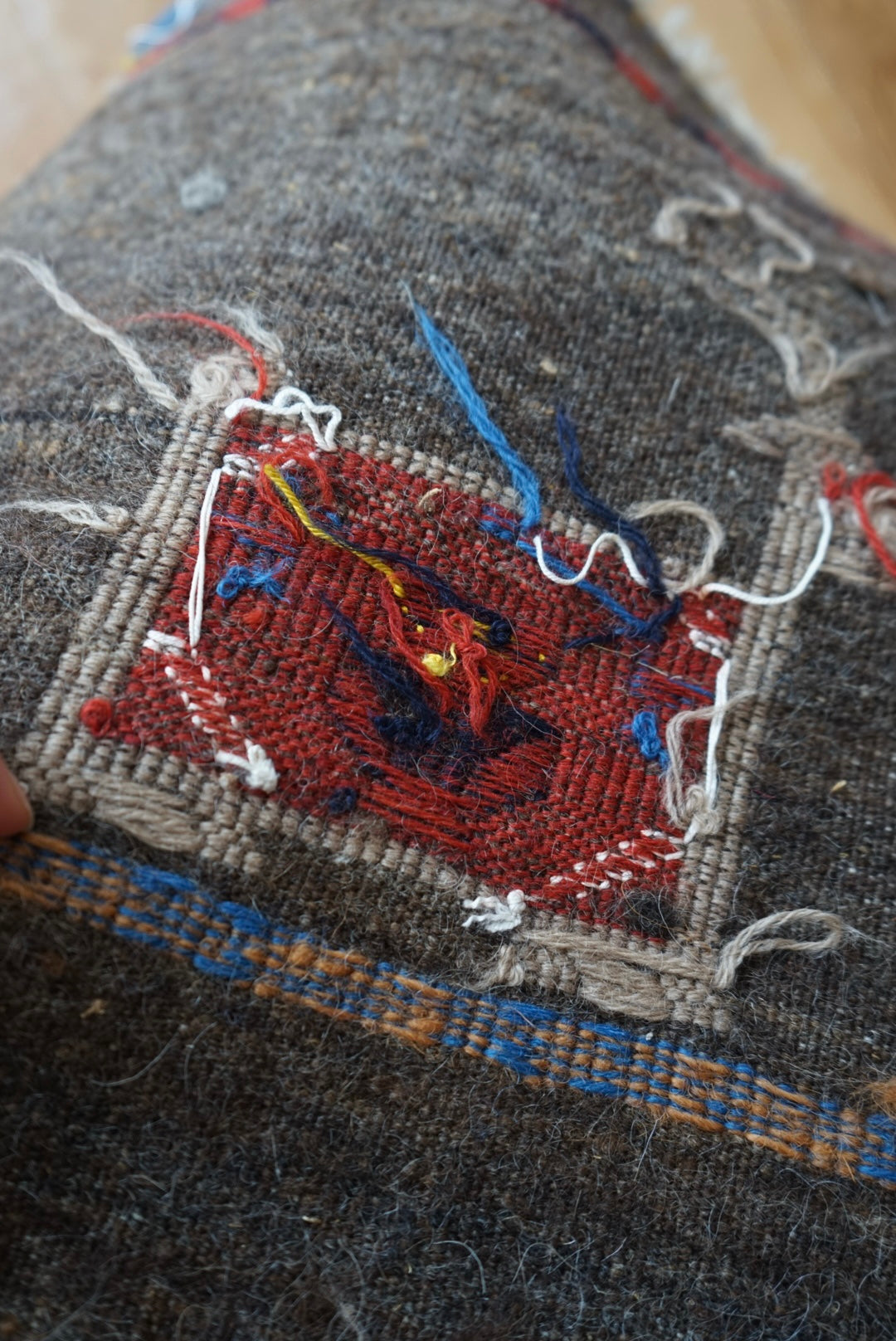 ÉTRETAT ORIGINAL KILIM | Iran Qashqai Kilim Vani 44 × 40 cm【No.42】