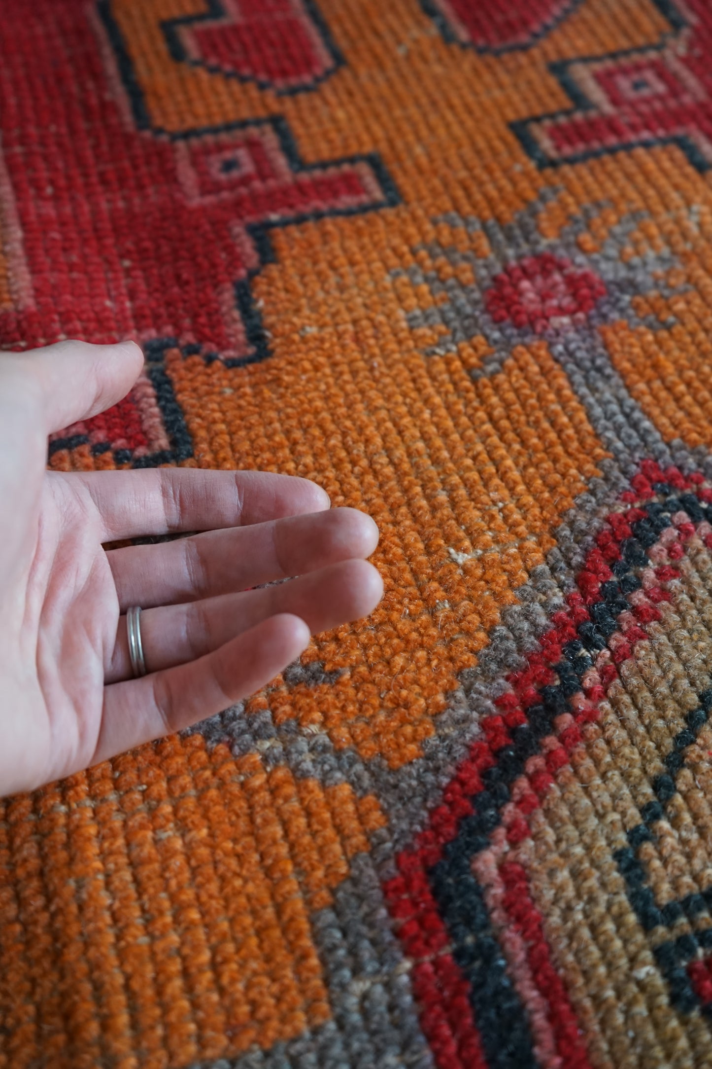 Türkiye Old Oushak Red Small Size 1970年代 120 × 75 cm No.TR25221