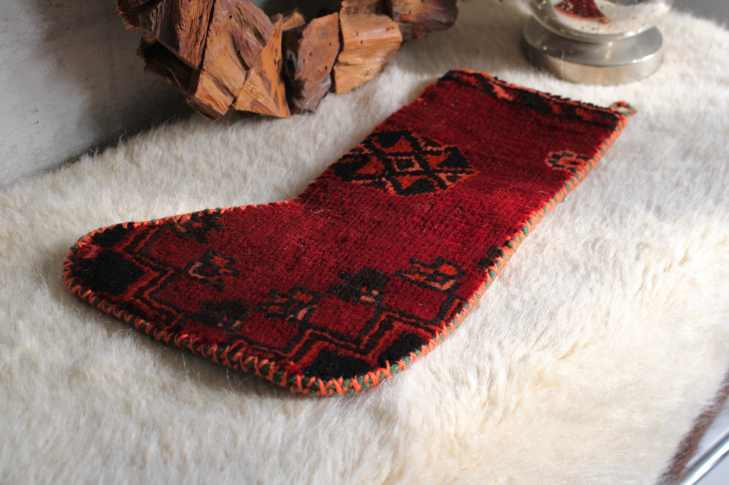 Iran antiques | Christmas Santa Socks 39×25cm No.71
