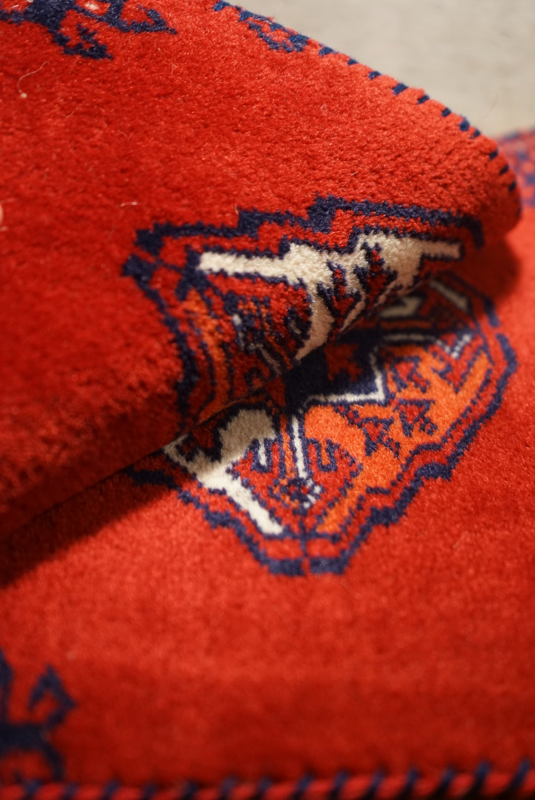 IRAN ANTIQUE TURKMEN RUNNER 1900年代 76.5 × 29 cm No.1