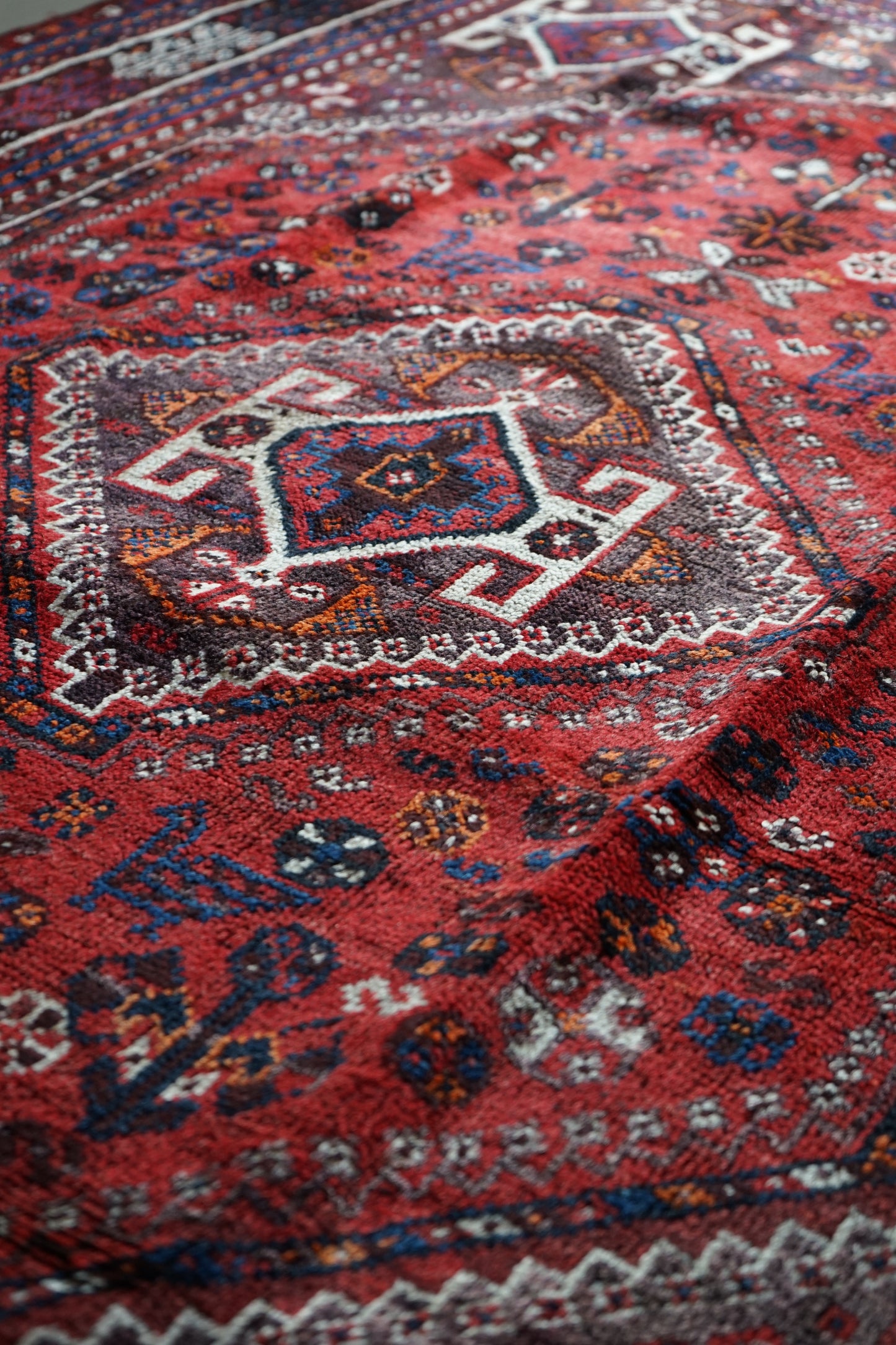 店頭販売 IRAN ANTIQUE SHIRAZ QASHQAI 1860年代 222 × 148 cm