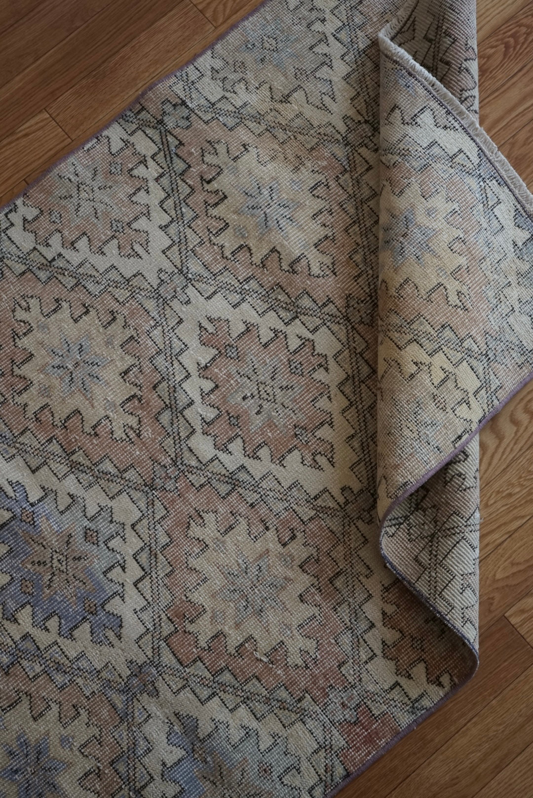 Türkiye Old Isparta Runner Beige , Blue Mix 1970年代 229 × 98 cm No.TR25471