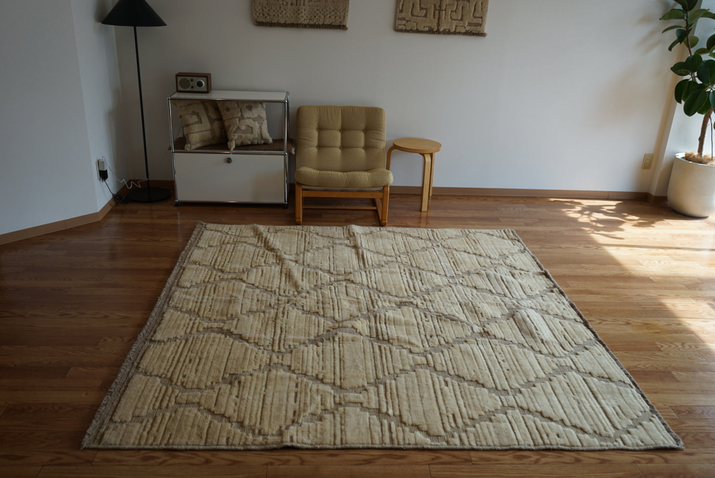 店頭販売 ORIGINAL IRAN QASHQAI KILIM LIVING SIZE " DIAMOND " 200 × 200 cm