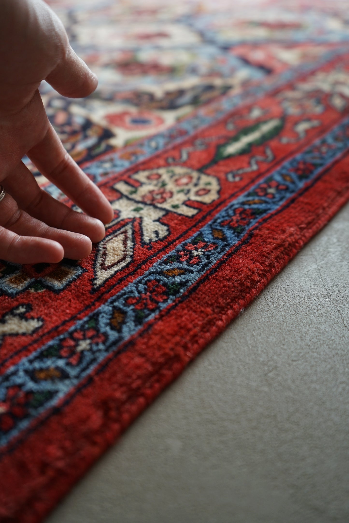 IRAN ANTIQUE BIJAR SANANDAJI MILZA ALI 1920年代 150 × 127 cm