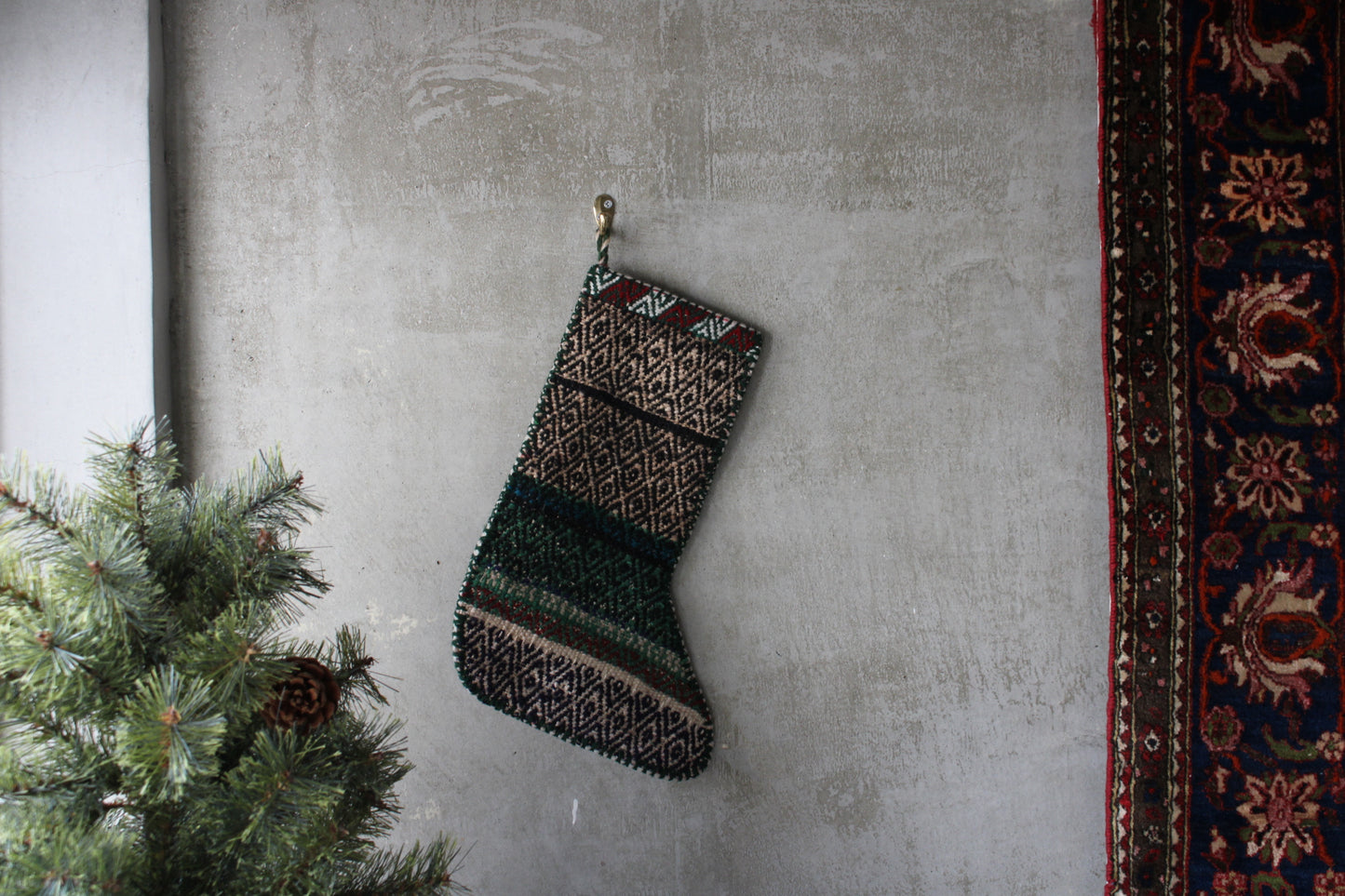 Iran antiques | Christmas Santa Socks 39×25cm No.69