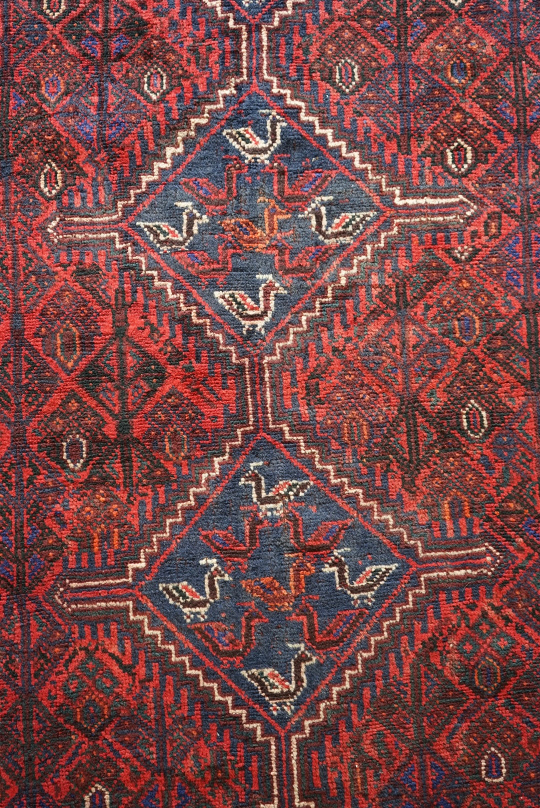 店頭販売 IRAN ANTIQUE SHIRAZ KHAMSEH RUNNER 1920年代 284 × 98 cm / 9'3" × 3'2" ft