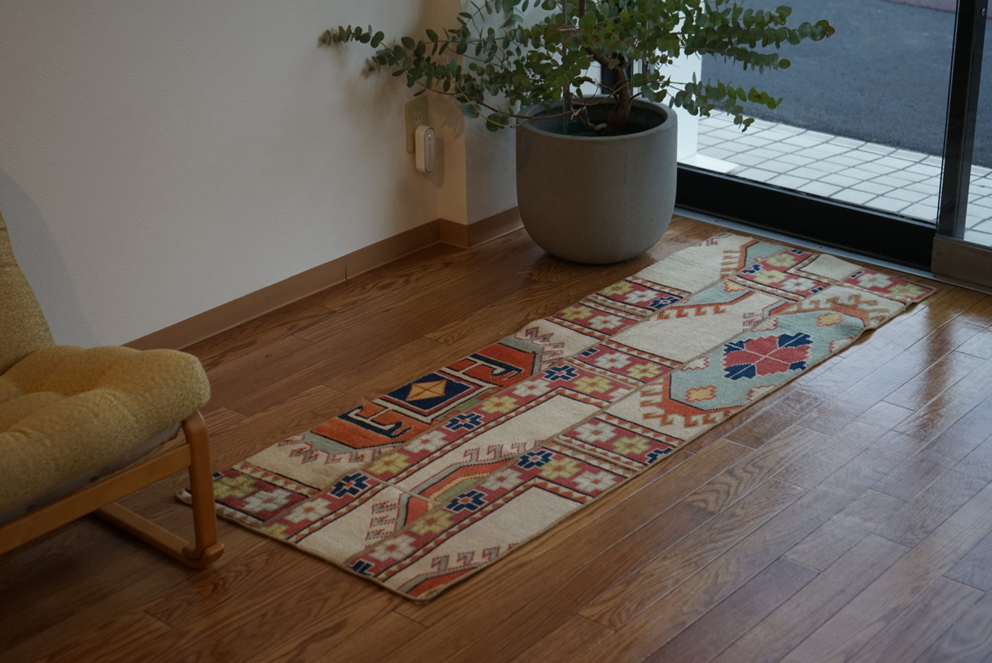Türkiye Old Oushak PatchWork Runner Colorful 1970年代 165.5 × 58 cm No.TR25292
