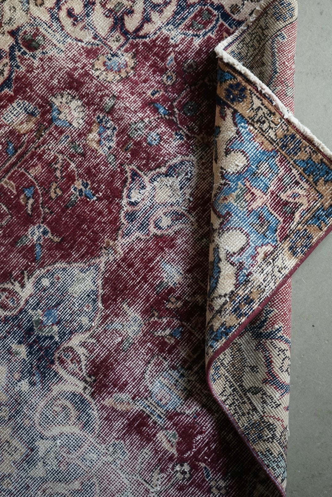 Türkiye Old Isparta Wine Red 1970年代 202 × 99 cm No.TR25254