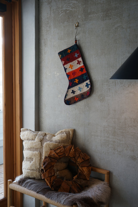 IRAN OLD-ANTIQUE CHRISTMAS SANTA SOCKS 39 × 25 cm NO.24