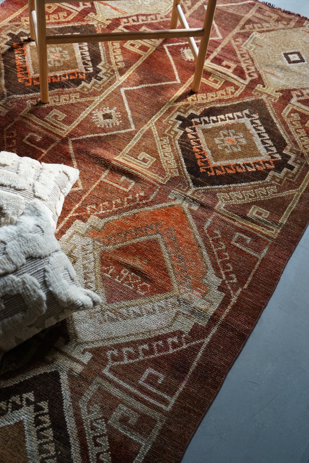 TURKEY VINTAGE ANATORIA BROWN 1980年代 256 × 155 cm No.TR25157