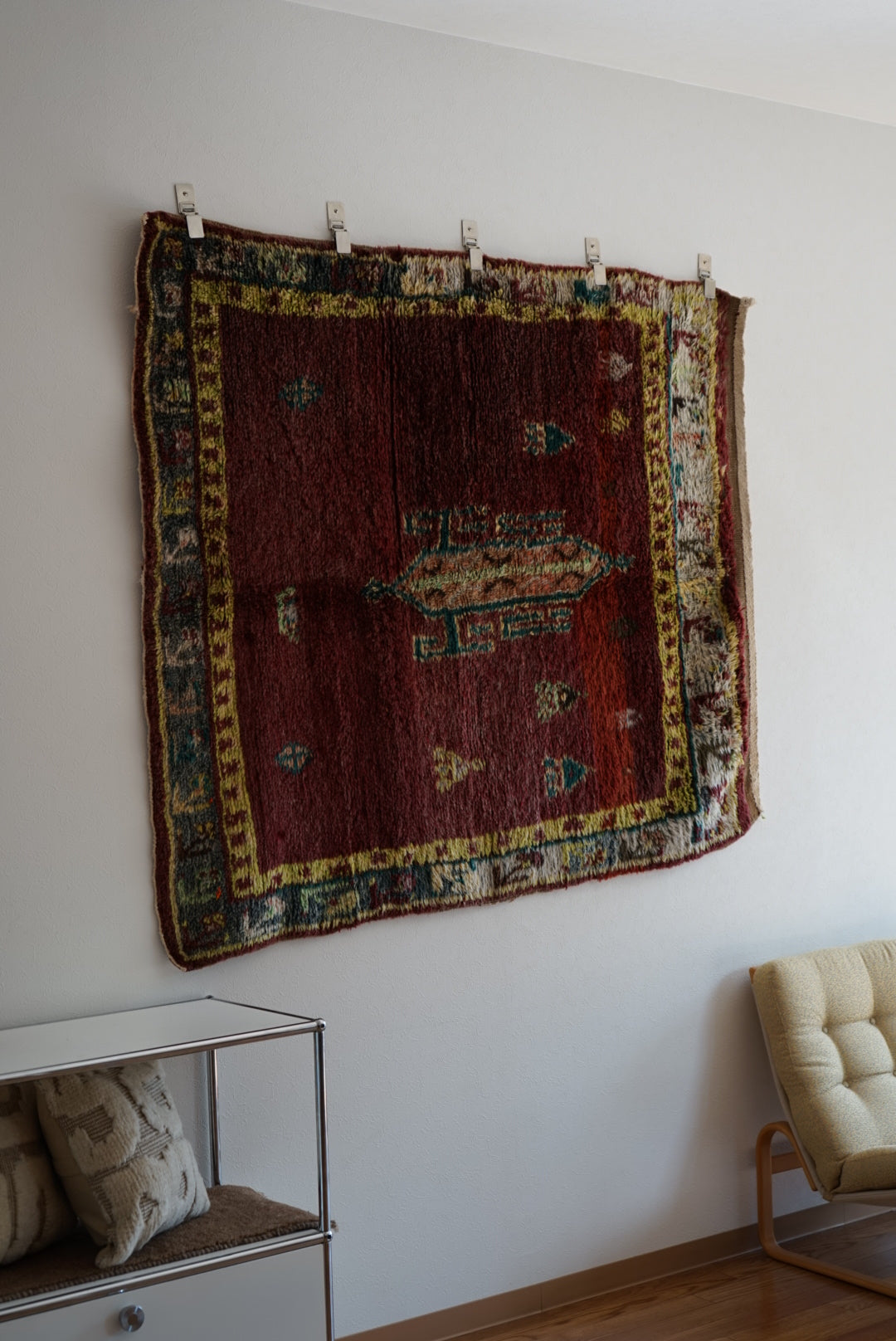 TRIBAL RUG TURKEY OLD OUSHAK 1965年代 154 × 133 cm No.TR25193