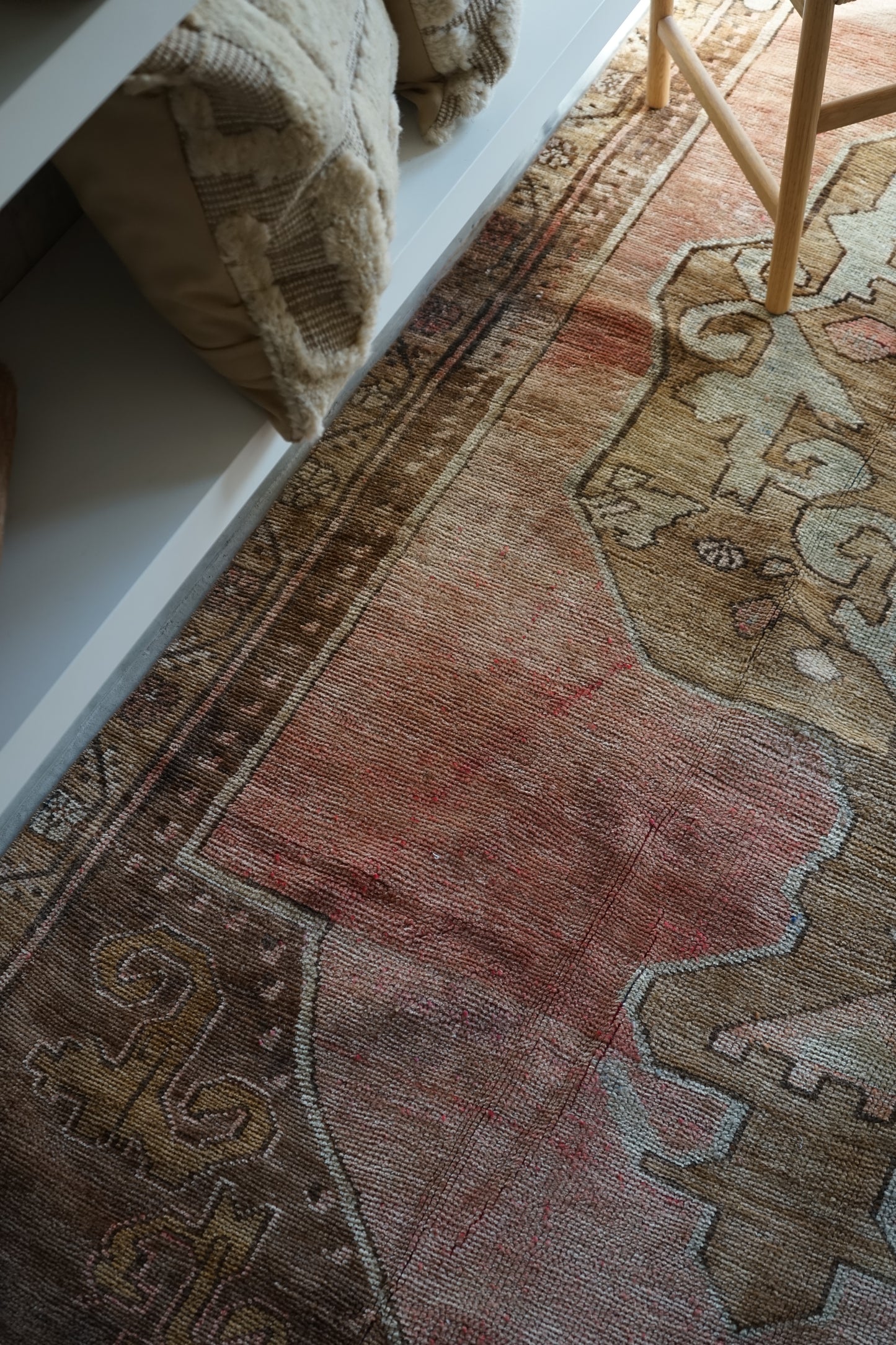 TURKEY OLD OUSHAK SALMON PINK 1970年代 286 × 162 cm No.TR25197