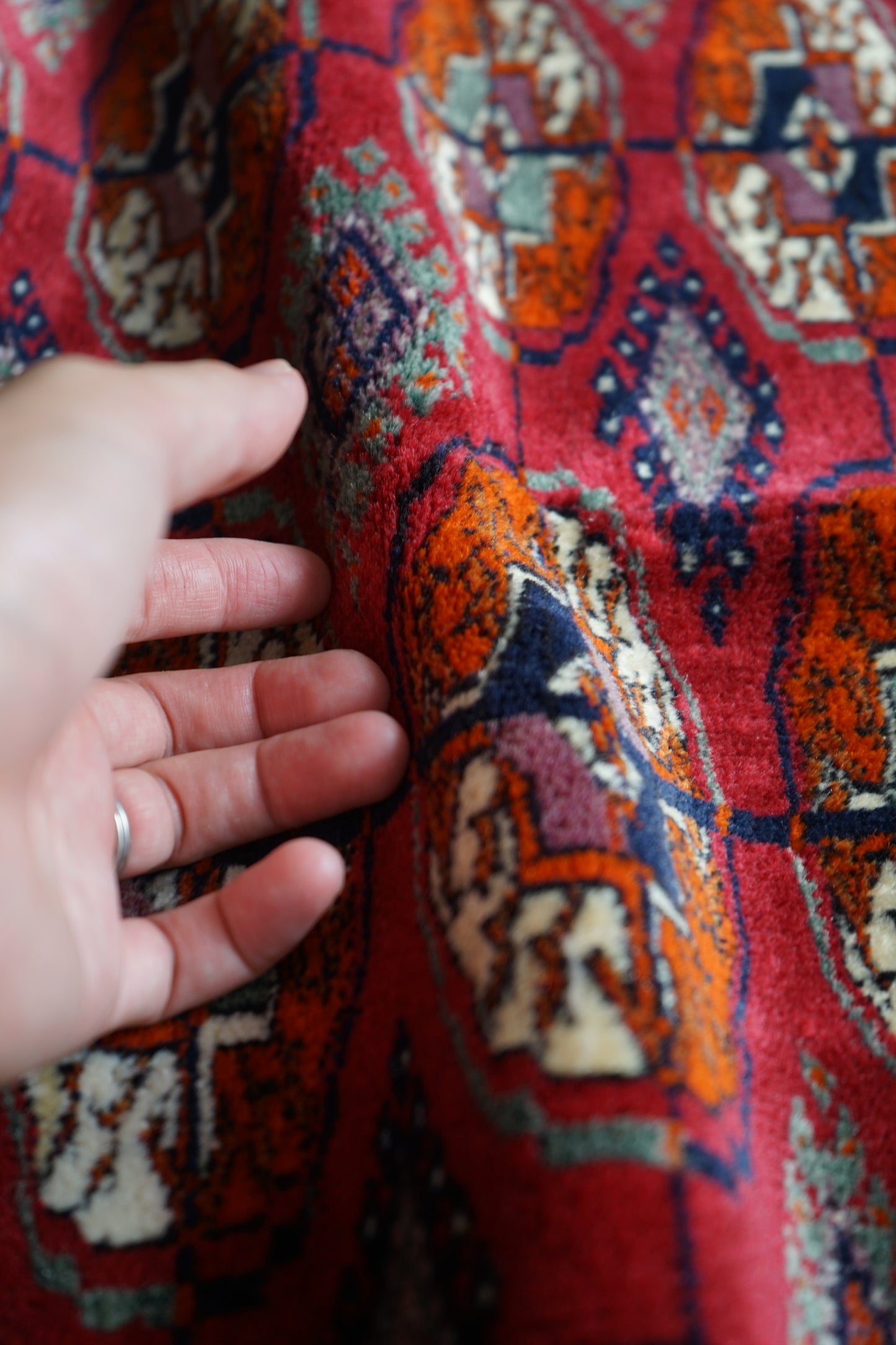 IRAN ANTIQUE TURKMEN YAMUT 1900年代 117 × 78 cm