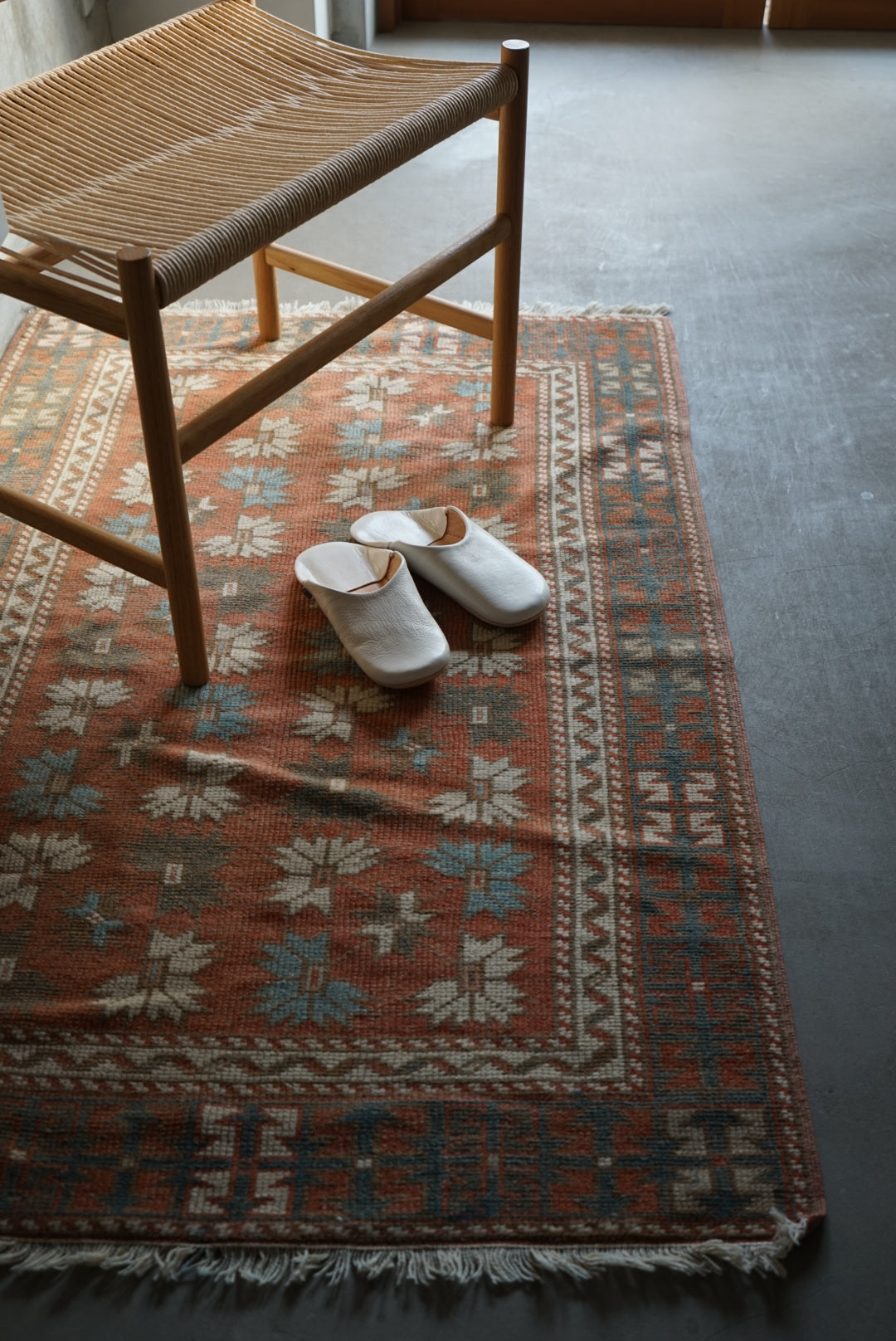 Türkiye Old Oushak Orange 1970-1980年代 133 × 89 cm No.TR25261