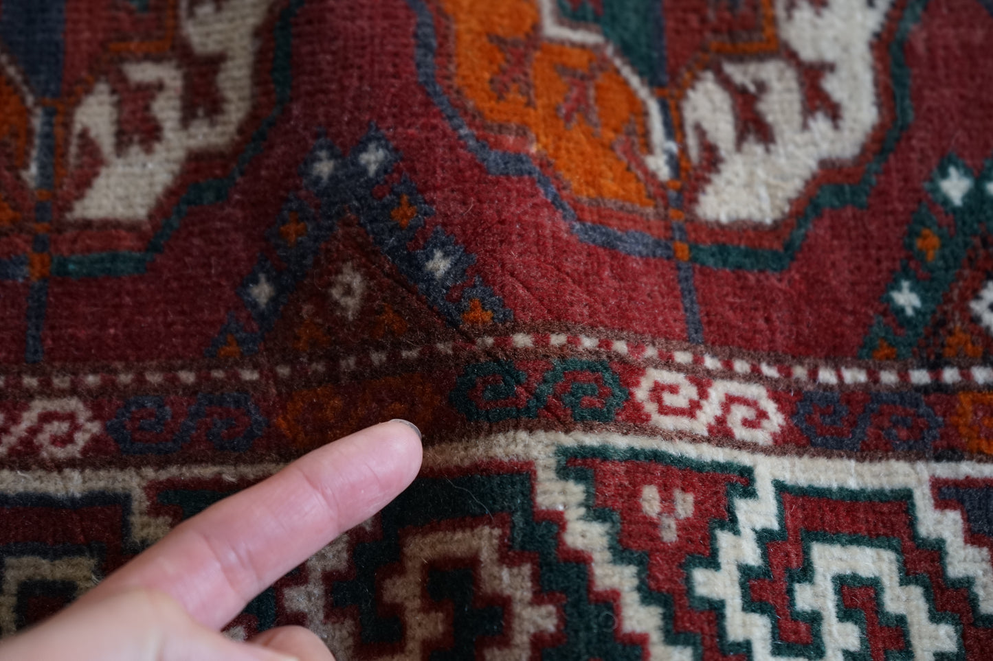 Türkiye Old Turkmen Red 1970年代 120 × 75 cm No.TR25225