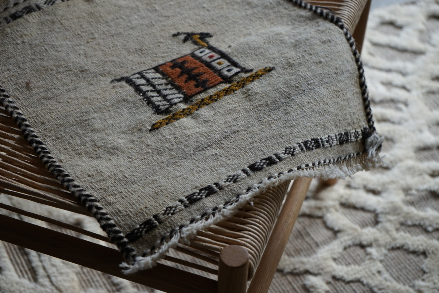 IRAN NEW SHIRAZ QASHQAI KILIM VANI 44×42cm【No.43】