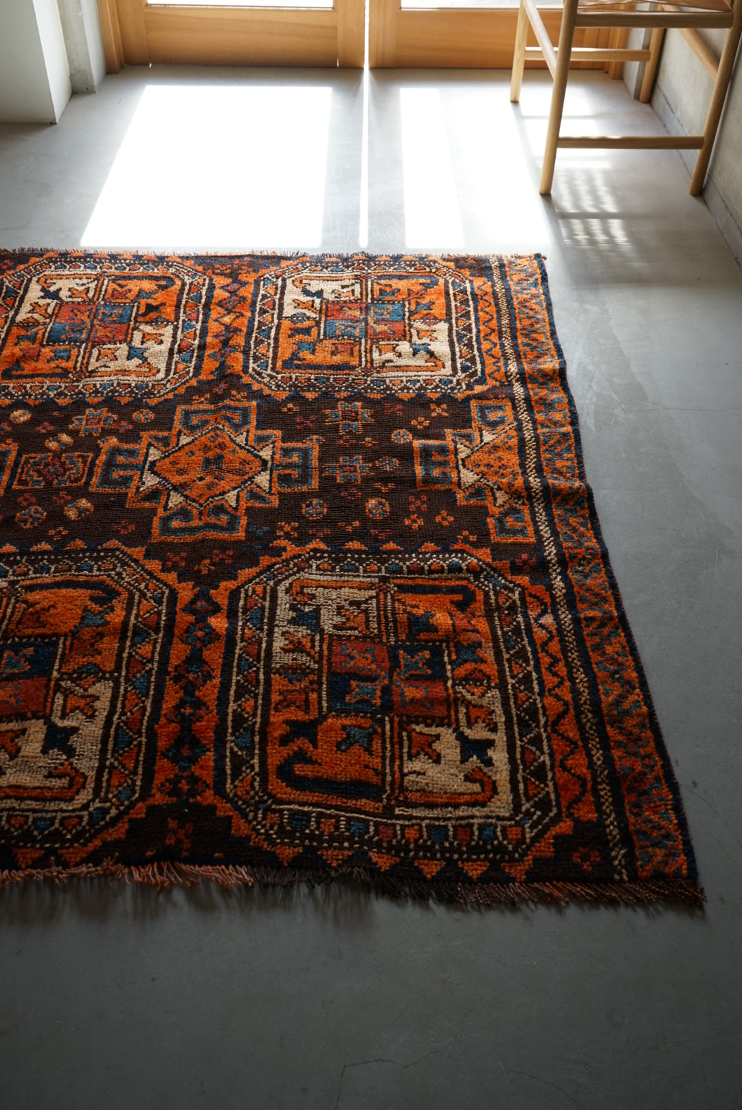 店頭販売 IRAN ANTIQUE SHIRAZ LORI 1860年代 142 × 123 cm