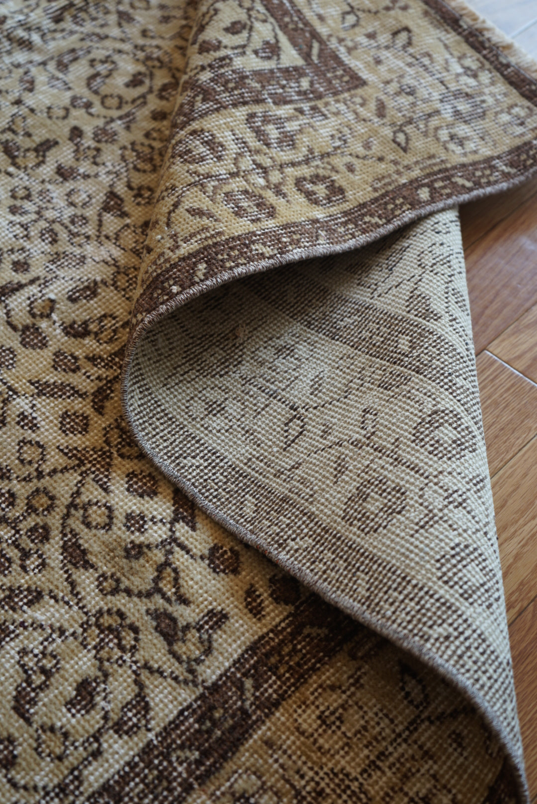 Türkiye Old Isparta Goldenbeige , Brown 1970年代 263 × 162 cm No.TR25404