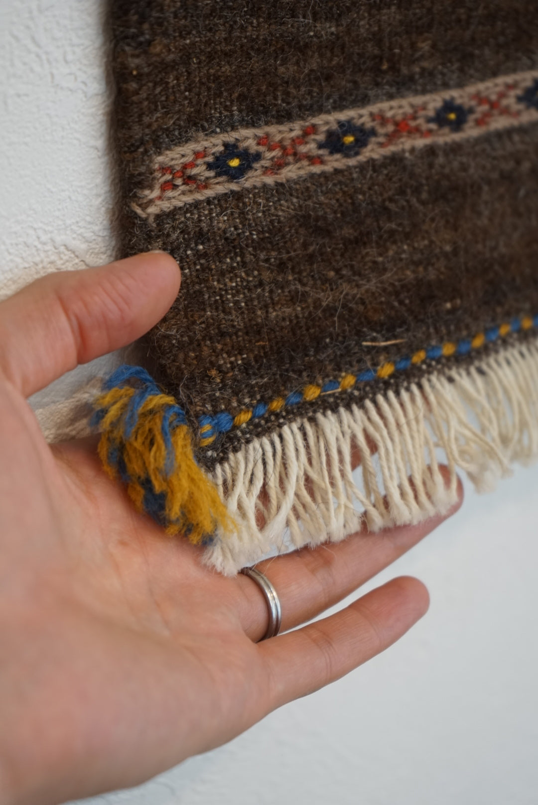 ÉTRETAT ORIGINAL KILIM | Iran Qashqai Kilim Vani 44 × 40 cm【No.42】