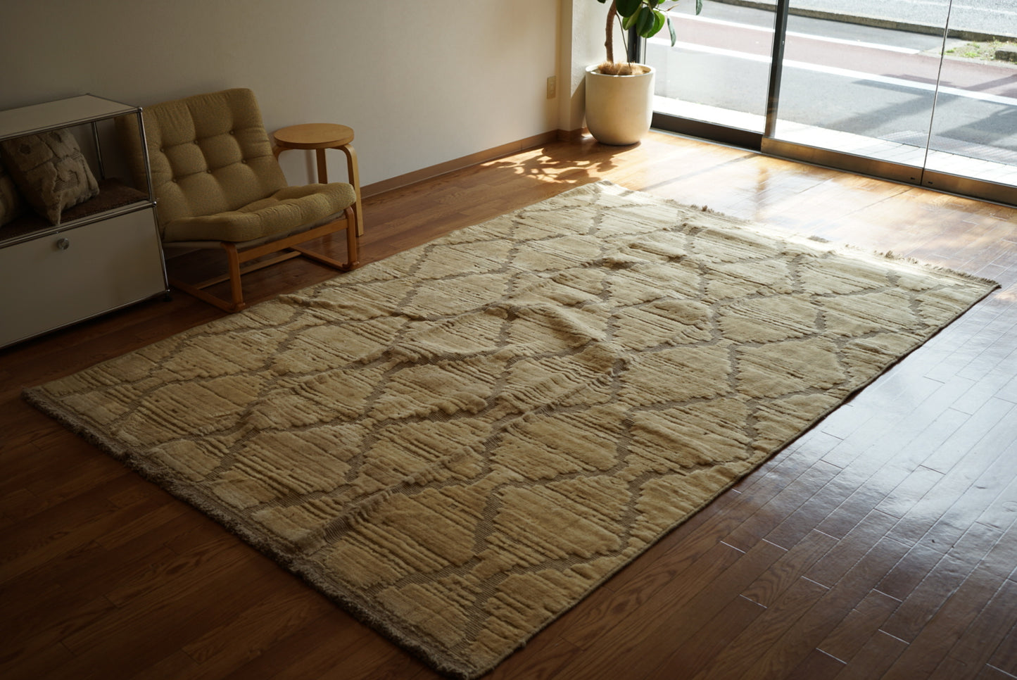 店頭販売 ORIGINAL IRAN QASHQAI KILIM LIVING MAIN SIZE " DIAMOND " 300 × 200 cm