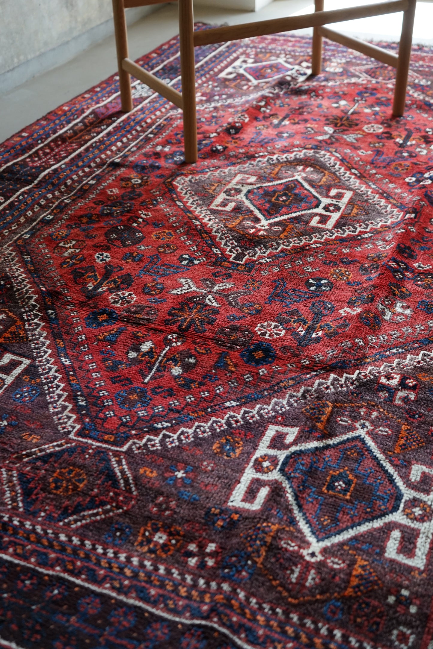 店頭販売 IRAN ANTIQUE SHIRAZ QASHQAI 1860年代 222 × 148 cm