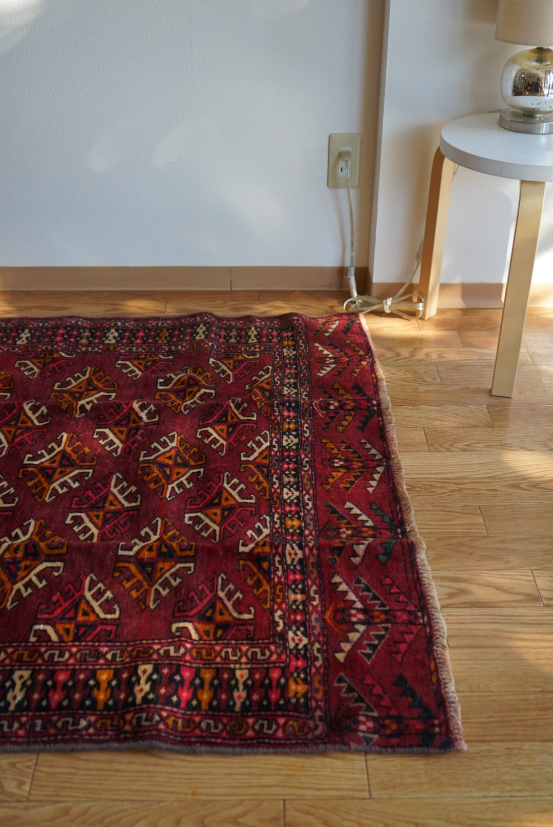Afghanistan Old Turkmen Yamut Wine Red 1960年代 195 × 112 cm  No.AF2539 / 国内送料無料・羊毛手織り絨毯