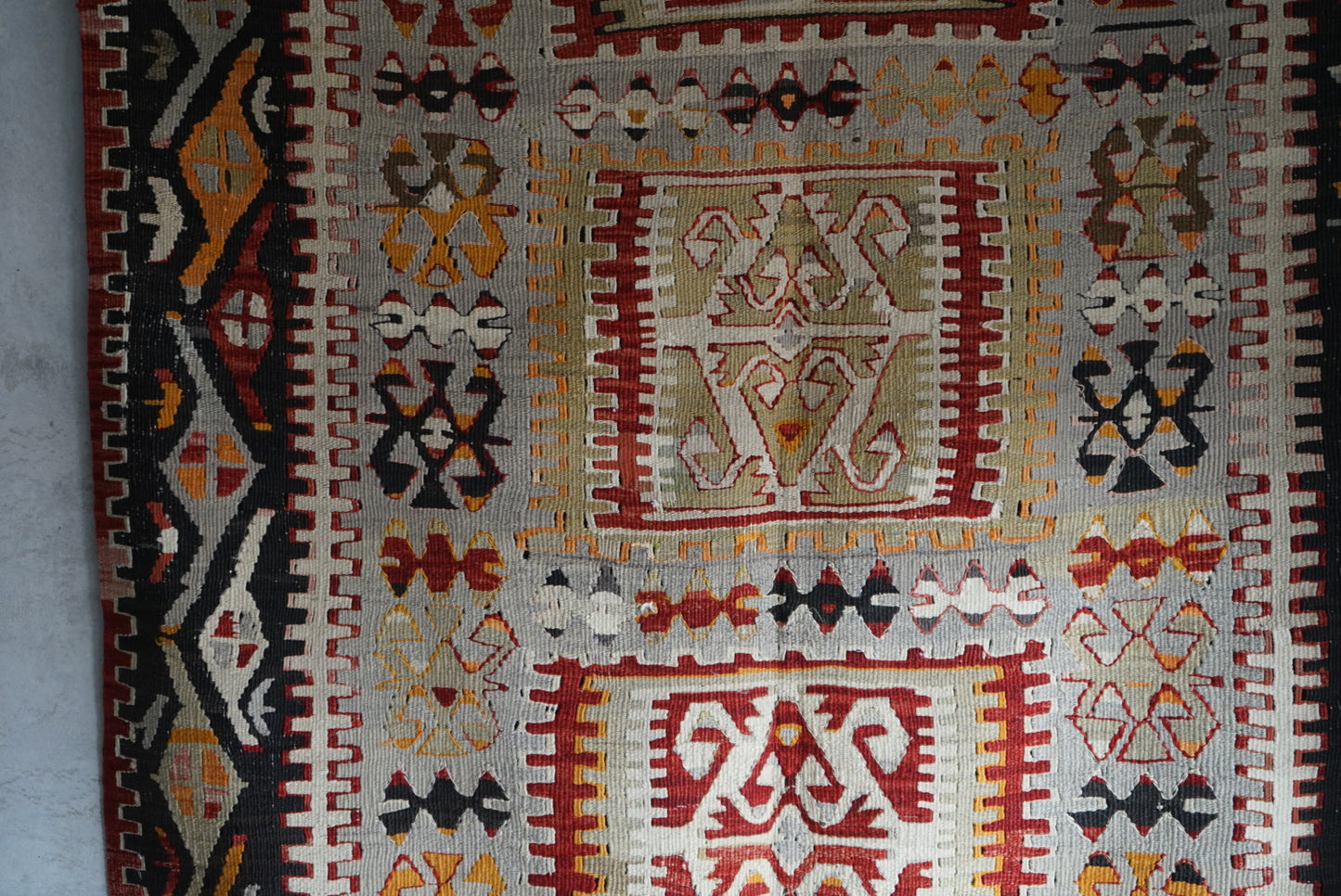 TURKEY KAYSERI OLD KILIM 1950-1960年代 159 × 116 cm