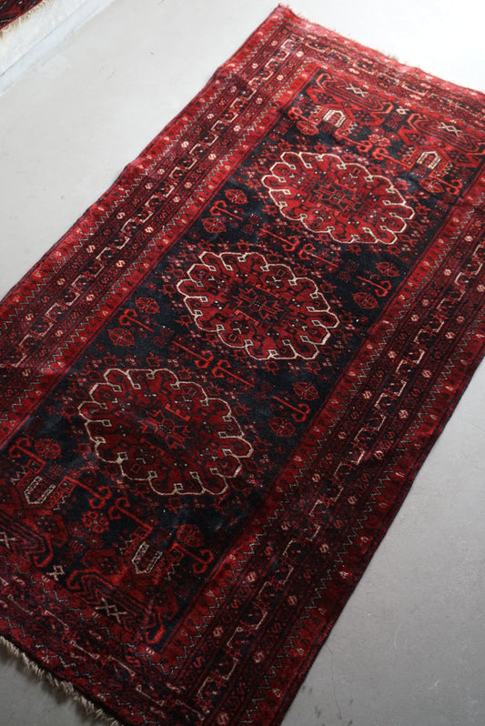 Afghanistan Old Turkmen Rich Black 1960年代 180 × 100 cm No.AF2519