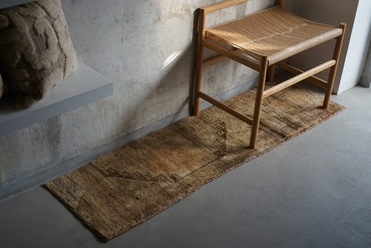 Türkiye Old Oushak Beige Fragment Runner  1970年代  152 × 42 cm No.TR25239