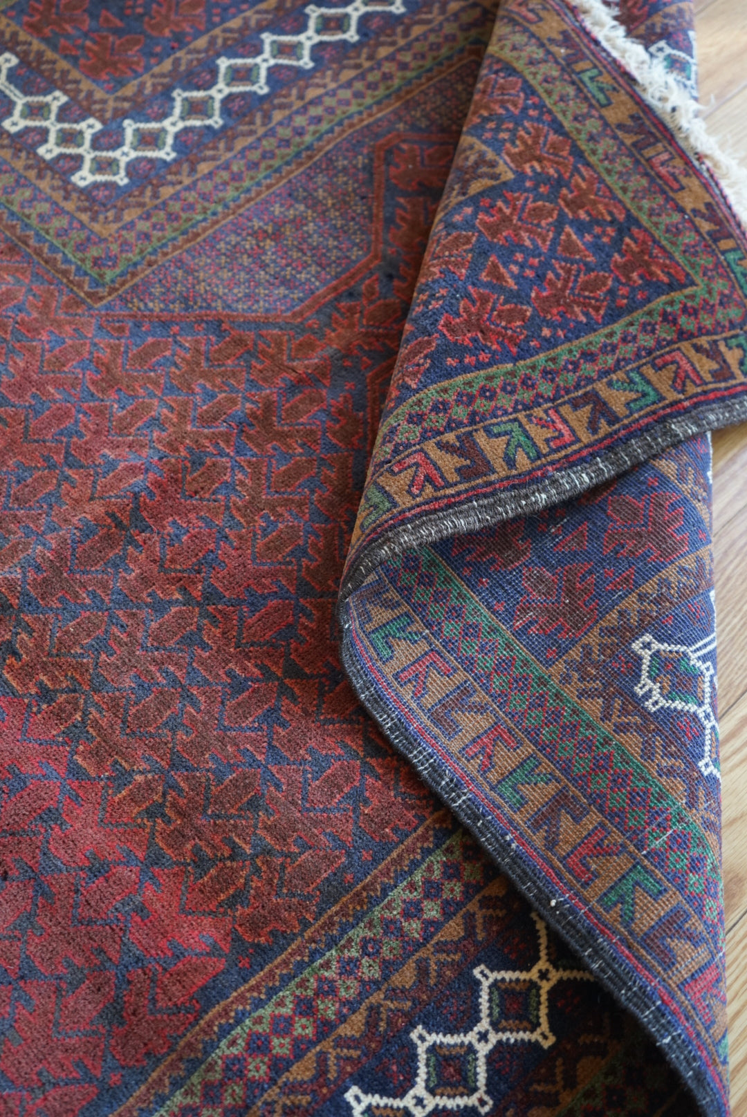 Afghanistan Old Baluch Prayer Rug 1970年代 155 × 100 cm  No.AF2541 / 国内送料無料・羊毛手織り絨毯