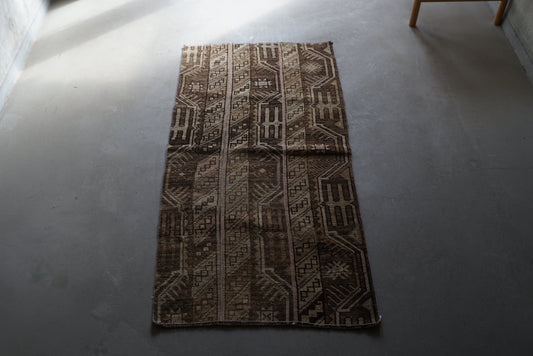 Türkiye Old Oushak Patchwork Beige Runner 126 × 61 cm No.TR25298