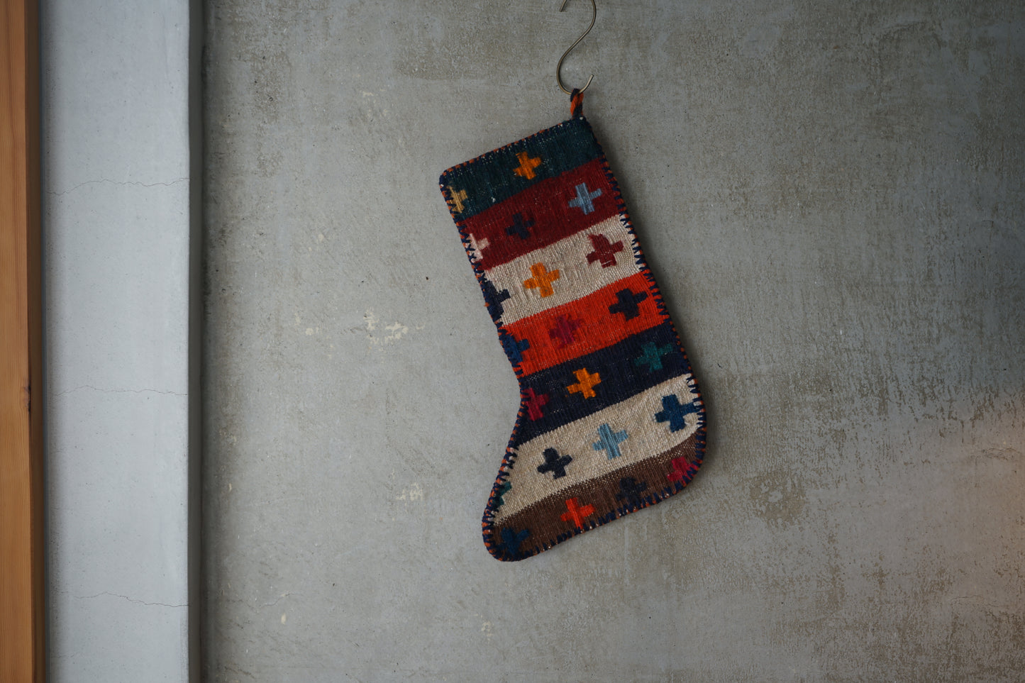 IRAN OLD-ANTIQUE CHRISTMAS SANTA SOCKS 39 × 25 cm NO.24