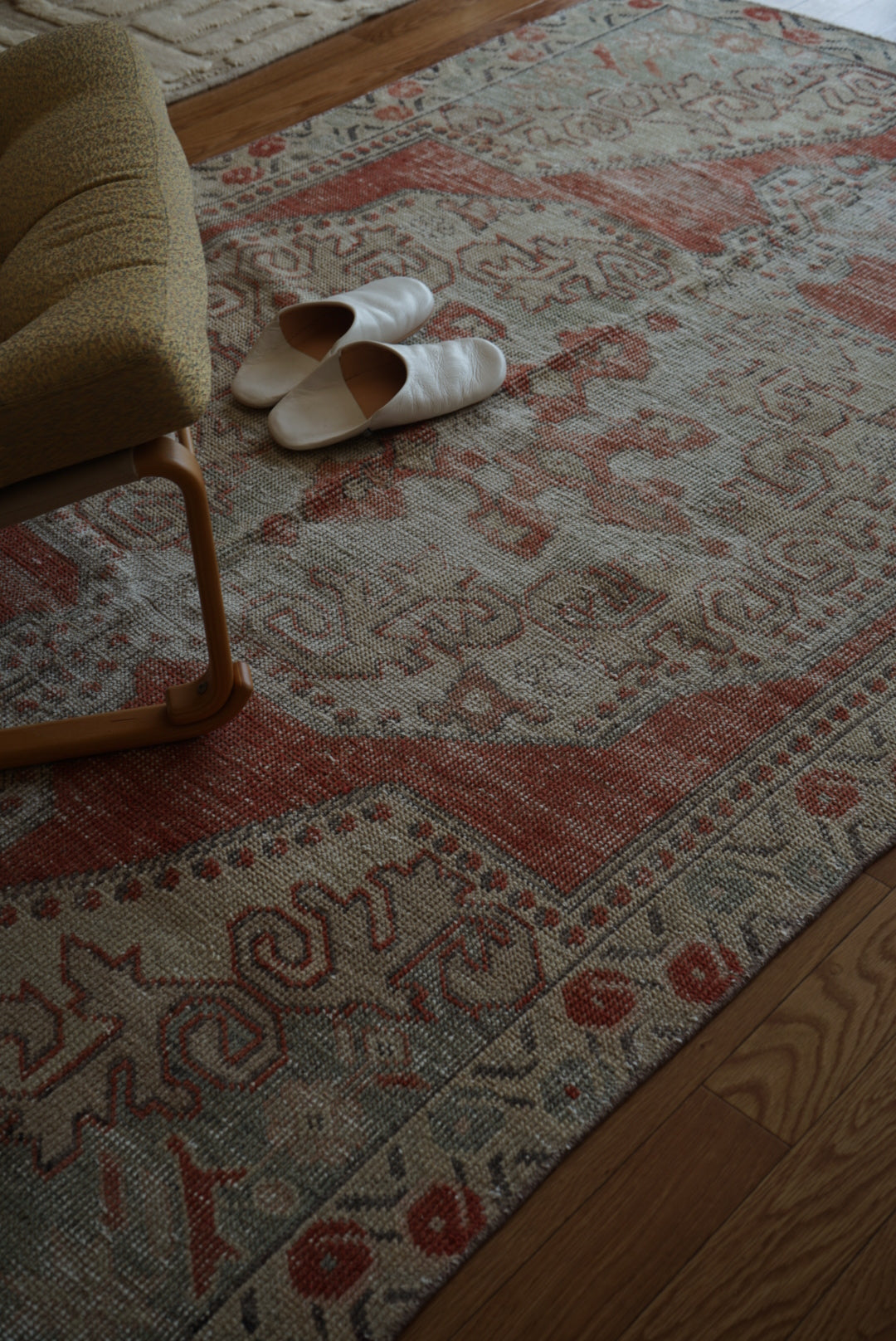 Türkiye Old Avanos Orange , Sage green 1970年代 214 × 132 cm No.TR25262