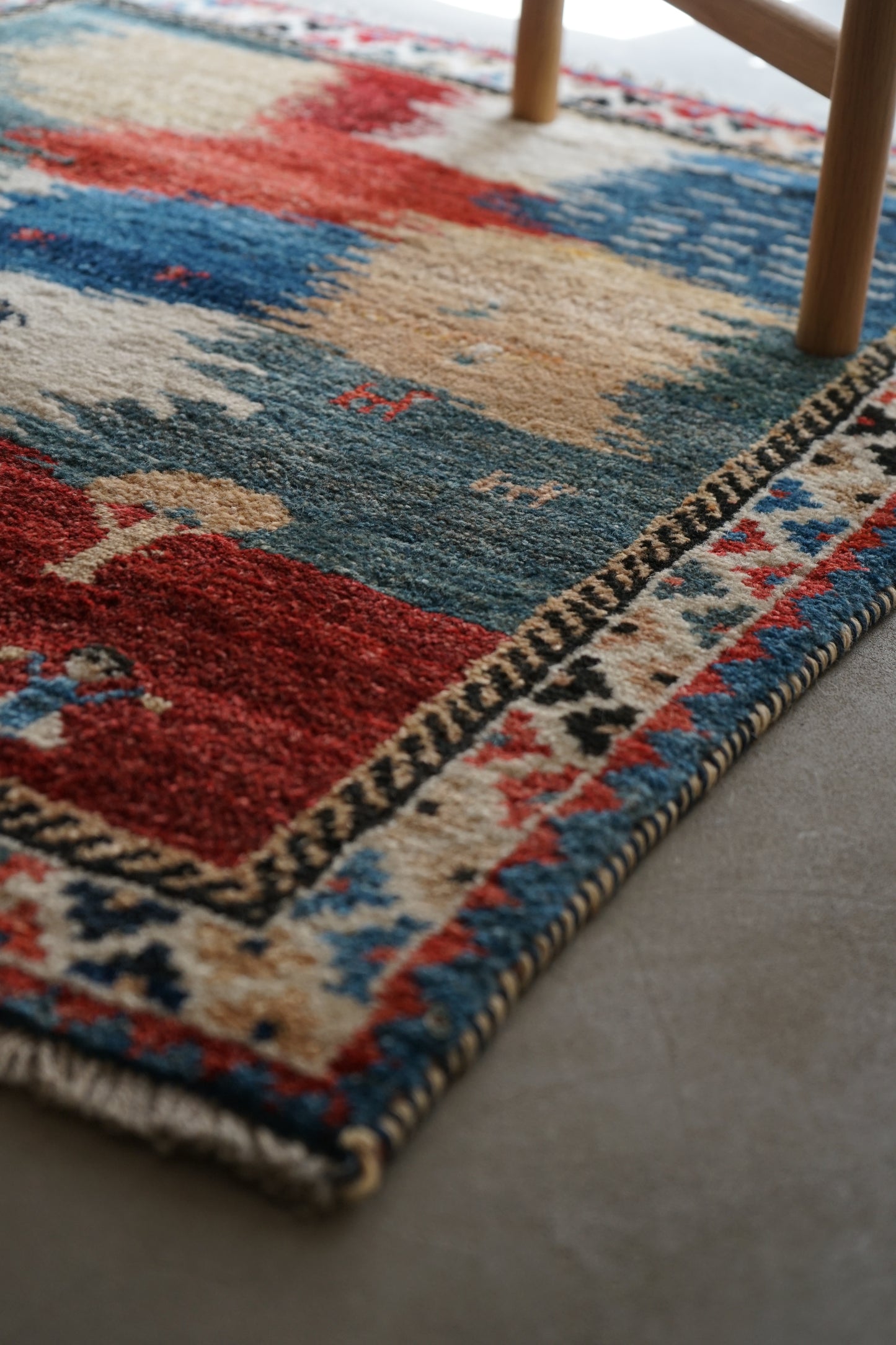 IRAN SHIRAZ QASHQAI OLD GABBEH 1940年代 94 × 84 cm / 3'0" × 2'7" ft