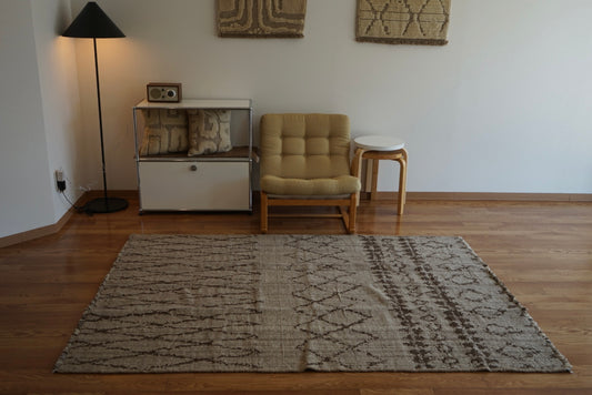MAISON ÉTRETAT Original Iran Qashqai Kilim " Tribe " 205 × 144 cm