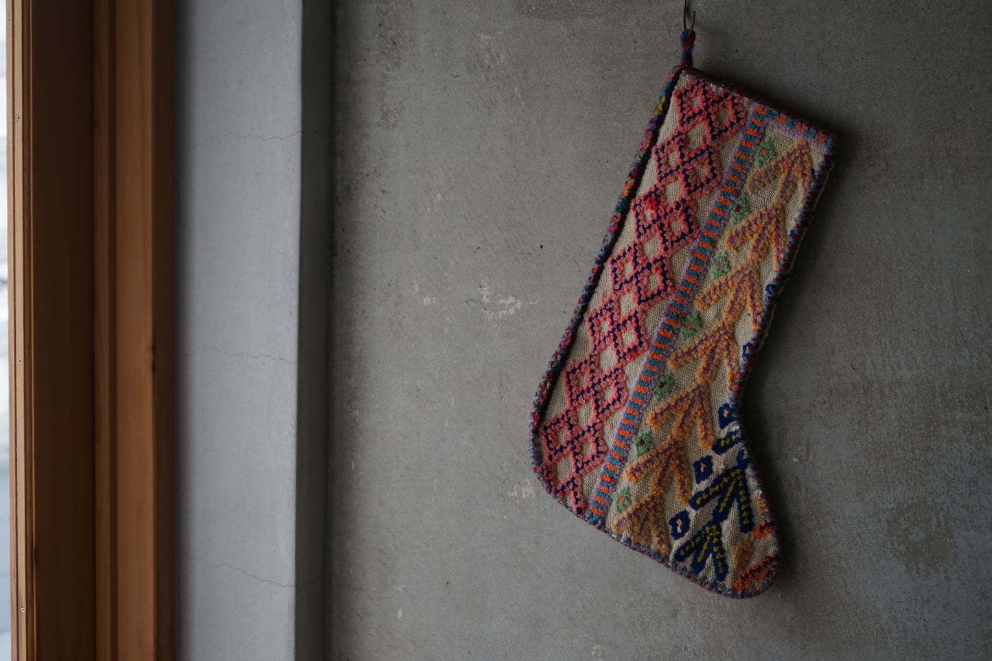 IRAN OLD-ANTIQUE CHRISTMAS SANTA SOCKS 39 × 25 cm NO.41