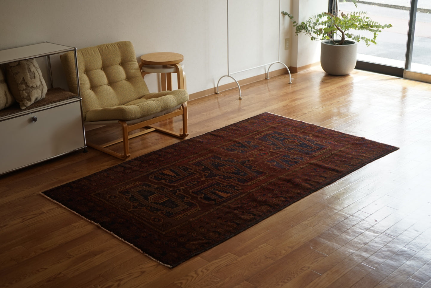 Afghanistan Old Baluch DarkBrown 1975年代 213 × 123.5 cm No.AF2527