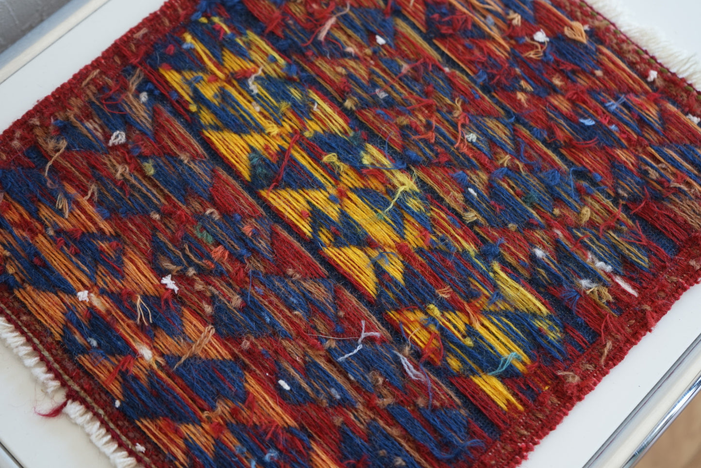 IRAN OLD SHIRAZ QASHQAI AGHAJARI KILIM 1970年代 33 × 29 cm / 1'0" × 0'9" ft