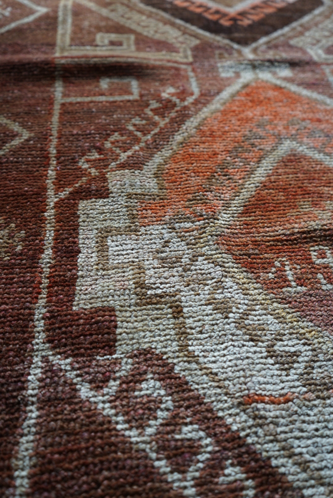 TURKEY VINTAGE ANATORIA BROWN 1980年代 256 × 155 cm No.TR25157