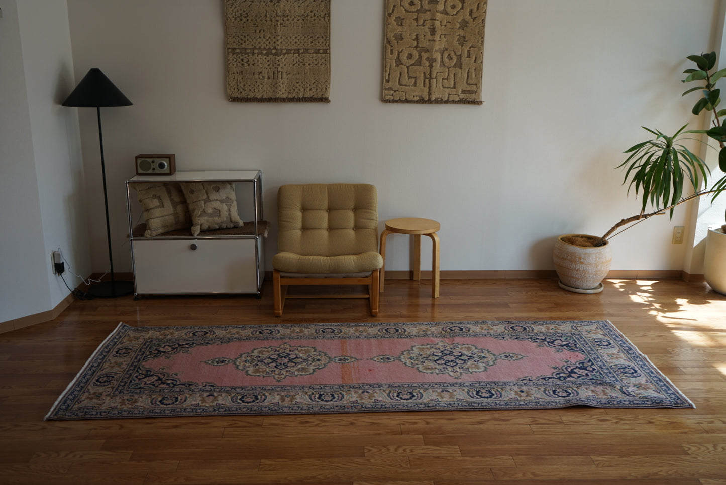 Türkiye Old Kayseri Pink Runner 1950-1960年代 272 × 101 cm