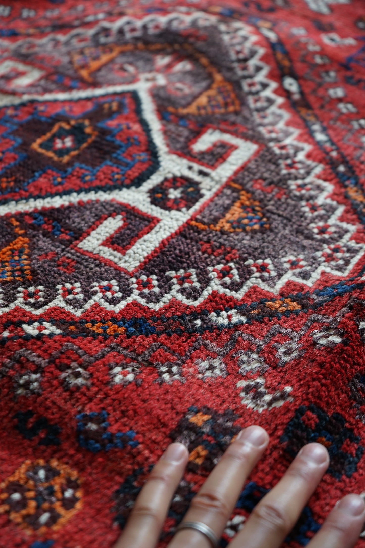 店頭販売 IRAN ANTIQUE SHIRAZ QASHQAI 1860年代 222 × 148 cm