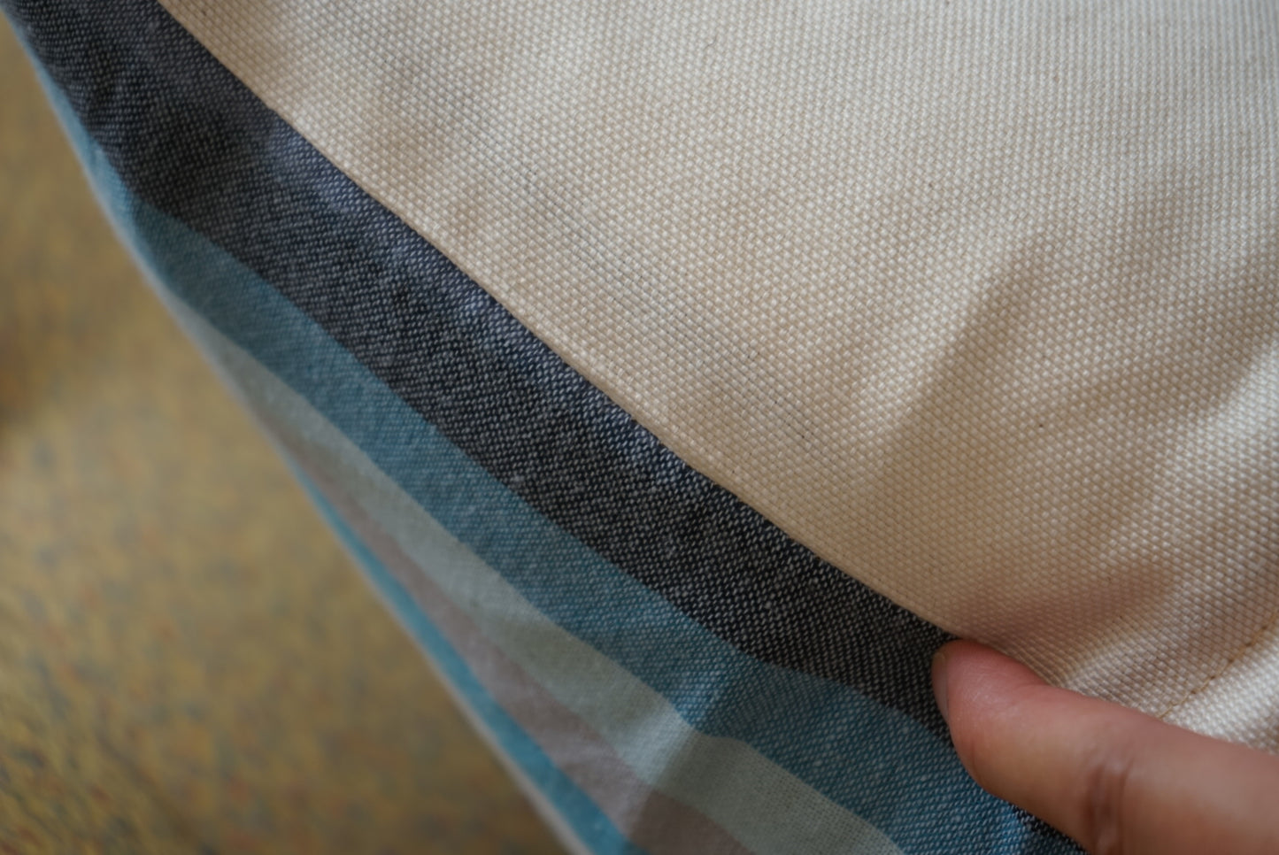 Türkiye Old Cushion Cover Blue Stripe 41 × 40 cm No.TR25398